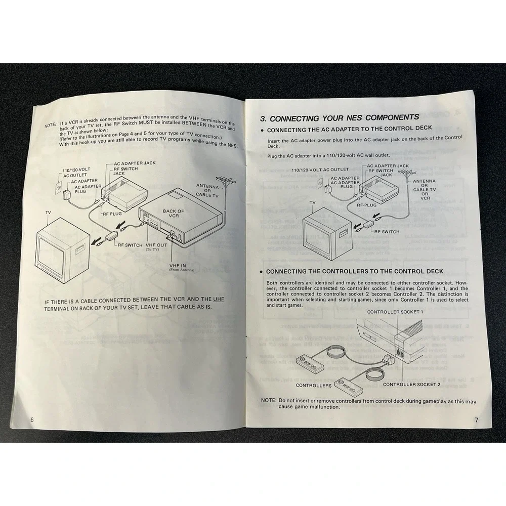 Nintendo NES Control Deck Instruction Owners Manual Only 1988 REV-3